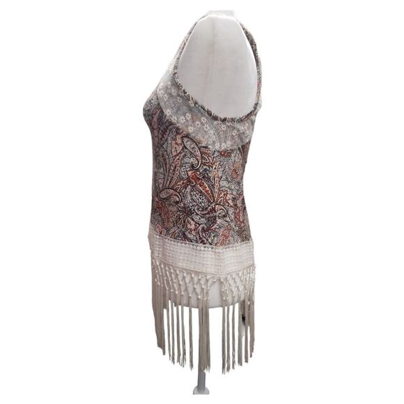 Daytrip Fringed Tank Top SZ XS - Picture 2 of 5